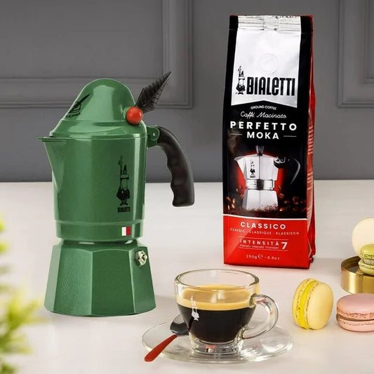 Bialetti - Moka Express Alpina: Iconic Stovetop Espresso Maker, Moka Pot 3 Cups