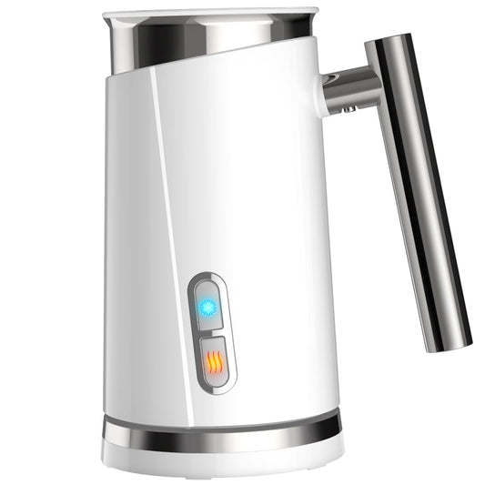 Elemore Home Milk Frother, Electric Milk Frother & Steamer for Making Cappuccino(4.4 oz/10.1 oz) 20V, White