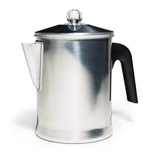 Primula Today Aluminum Stove Top Percolator Maker Durable, Brew Coffee On Stovetop, 9 Cup