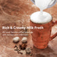 Miroco Milk Frother,  Automatic Hot and Cold Electric Milk Steamer Foam Maker 8oz for Coffee, Latte, Cappuccino, Black