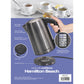 Hamilton Beach Variable Temperature Electric Kettle, 1.7 Liter, Black, Stainless Steel, New, 41022F