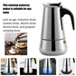 Delaman Stainless Steel Stovetop Coffee Maker Moka Pot for Induction Electric Ceramic Stove