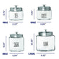 Anchor Hocking Clear Glass Farmhouse Montana Food Storage Jars, 4 Piece Set
