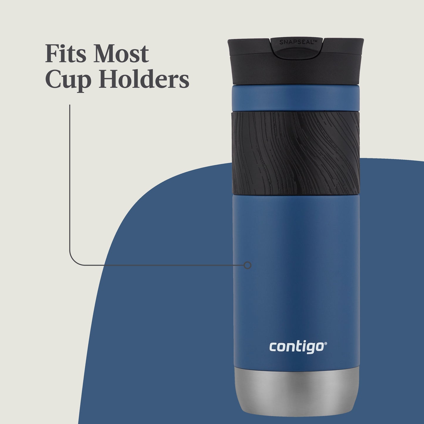 Contigo Byron 2.0 Stainless Steel Travel Mug with SNAPSEAL Lid and Grip Blue Corn, 20 fl oz.
