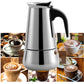 Delaman Stainless Steel Stovetop Coffee Maker Moka Pot for Induction Electric Ceramic Stove