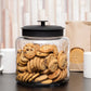Anchor Hocking Montana Glass Jar with Black Metal Lid, 96 Ounce