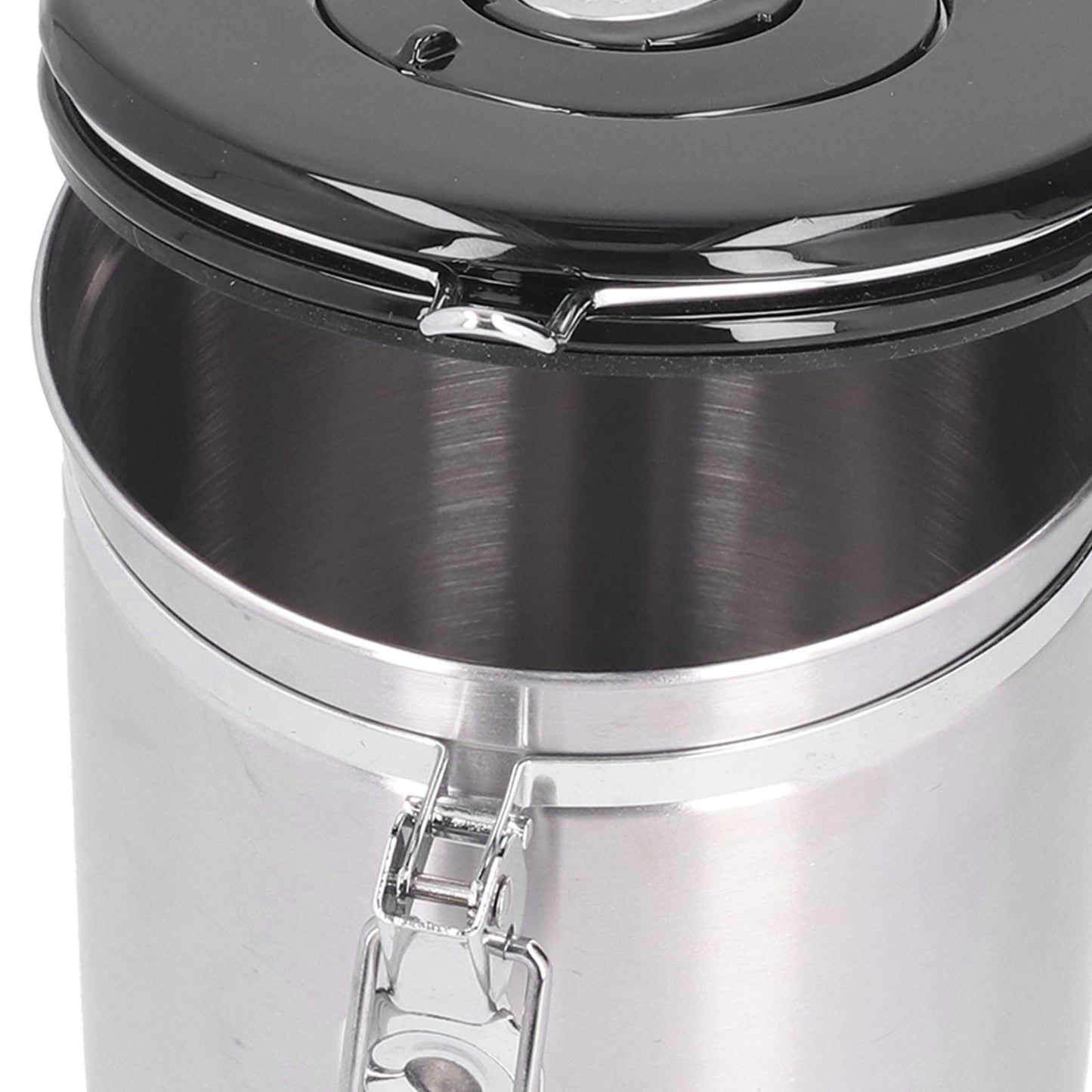 Airtight Coffee Canister, Stainless Steel Container For The Kitchen, Coffee Ground Vault Jar With Valve, Tea Coffee Sugar, Extra Coffee Spoon, 50Oz