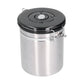 Airtight Coffee Canister, Stainless Steel Container For The Kitchen, Coffee Ground Vault Jar With Valve, Tea Coffee Sugar, Extra Coffee Spoon, 50Oz
