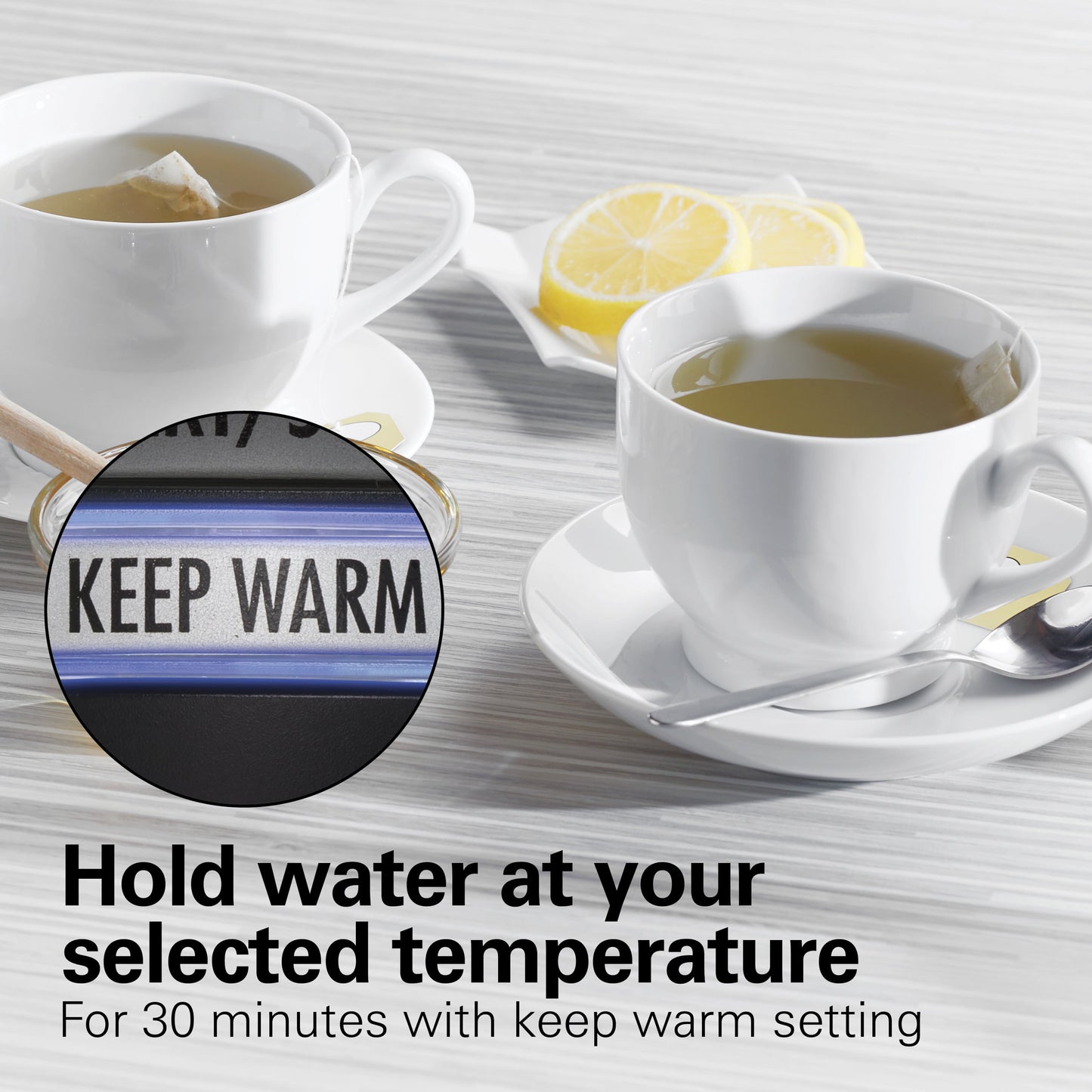 Hamilton Beach Variable Temperature Electric Kettle, 1.7 Liter, Black, Stainless Steel, New, 41022F