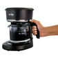 Mr. Coffee 5-Cup Programmable Coffee Maker, 25 oz. Mini Brew, Brew Now or Later, Black & Chrome