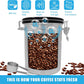 Zulay Kitchen Stainless Steel Coffee Canister with Air Filter and Date Tracking