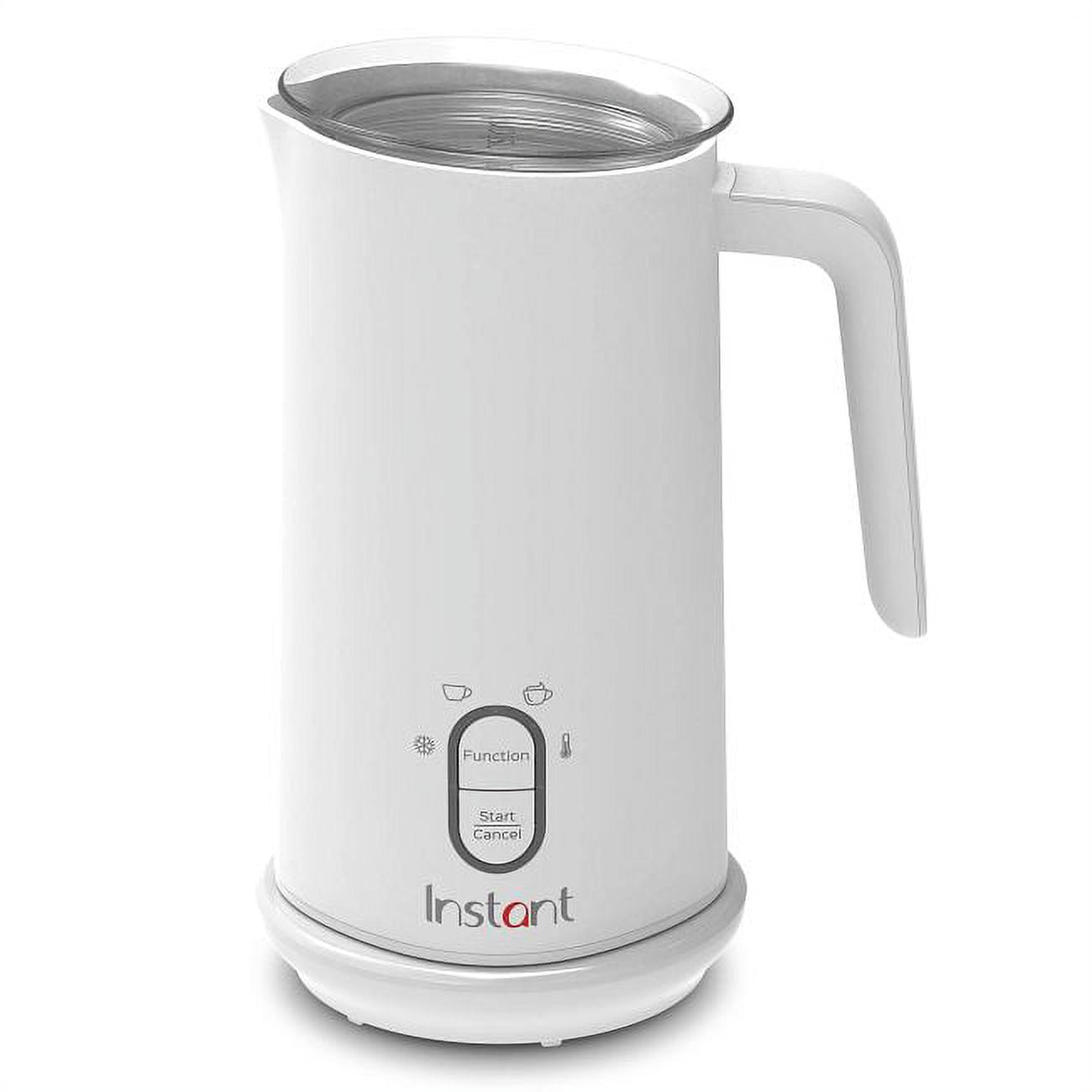 Instant Milk Frother, 4-in-1 Electric Milk Steamer, 10oz/295ml Automatic Hot and Cold Foam Maker and Milk Warmer for Latte, Cappuccinos and more, White
