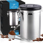Zulay Kitchen Stainless Steel Coffee Canister with Air Filter and Date Tracking