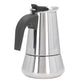 Delaman Stainless Steel Stovetop Coffee Maker Moka Pot for Induction Electric Ceramic Stove