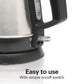 Hamilton Beach 1 Liter Electric Kettle, Stainless Steel and Black, New, 40901F