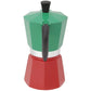 Bialetti Moka Express Stovetop Espresso Maker Tricolor Italia - 6 Cups
