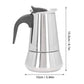 Delaman Stainless Steel Stovetop Coffee Maker Moka Pot for Induction Electric Ceramic Stove