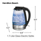 Hamilton Beach 1.7 Liter Glass Kettle, 40865