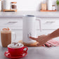 Instant Milk Frother, 4-in-1 Electric Milk Steamer, 10oz/295ml Automatic Hot and Cold Foam Maker and Milk Warmer for Latte, Cappuccinos and more, White