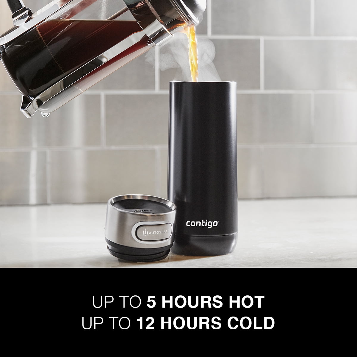 Contigo Luxe Stainless Steel Travel Mug with AUTOSEAL Lid Stainless Steel, 16 fl oz.