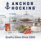 Anchor Hocking Heritage Hill Glass Jar with Lid, 1 Gallon