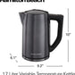Hamilton Beach Variable Temperature Electric Kettle, 1.7 Liter Capacity, Black Stainless Steel, 41027